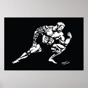 Muscle Tattoo Bodybuilder Poster