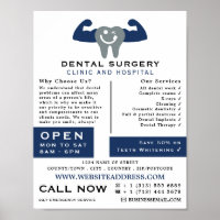 Muscle Tooth Logo, Dentistry, Dentist Advertising