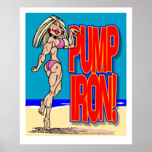 Muscle up chic poster