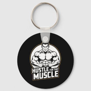 Muscle Workout Fitness Bodybuilding Weight Lifting Key Ring