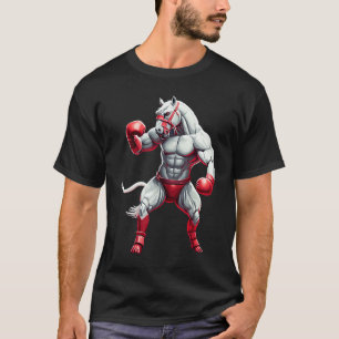 Muscled Horse Boxing training or workout men women T-Shirt