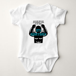 muscles so strong it's ridiculous funny baby bodysuit