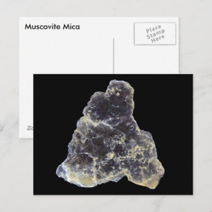 Muscovite Mica Mineral Rock Nature Photography Postcard