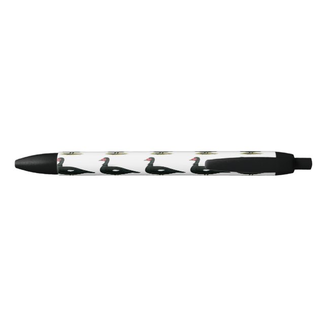 Muscovy Black Drake Black Ink Pen (Back)