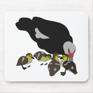 Muscovy Duck and Adorable Duckling Mouse Pad