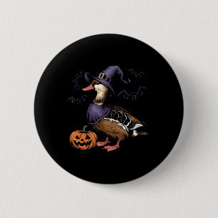 Muscovy Duck Bird Halloween Costume Scary Pumpkin 6 Cm Round Badge