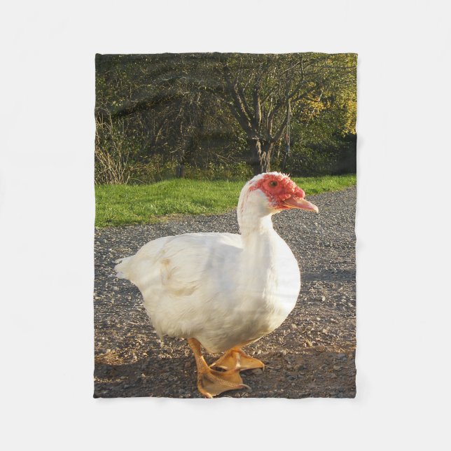 Muscovy Duck Fleece Blanket (Front)