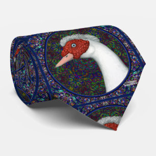 Muscovy Duck Head White Tie