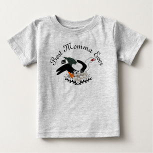 Muscovy Duck on a Nest of Eggs Baby T-Shirt
