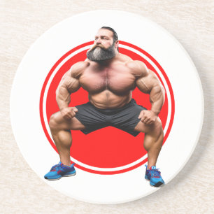 Muscular Bearded Coaster