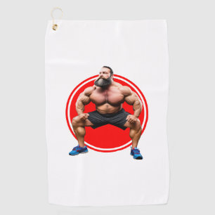 Muscular Bearded Golf Towel