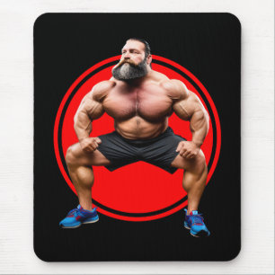 Muscular Bearded Mouse Pad
