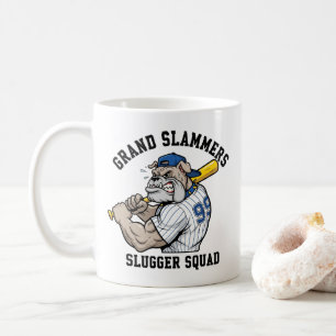 Muscular Bulldog Baseball Team Spirit Coffee Mug