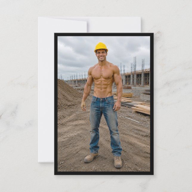 Muscular Construction Worker No. 3, Card Series (Front)
