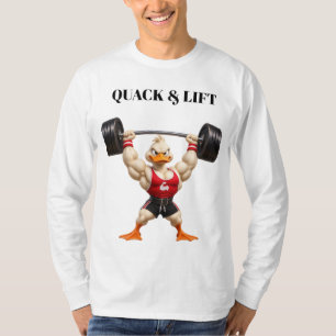 Muscular Duck Bodybuilder – No Quacks, Just Gains T-Shirt