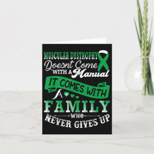 Muscular Dystrophy Awareness Family Support Green Card