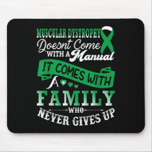 Muscular Dystrophy Awareness Family Support Green Mouse Pad