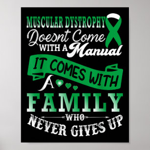 Muscular Dystrophy Awareness Family Support Green Poster