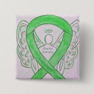 Muscular Dystrophy Awareness Lime Angel Ribbon Pin