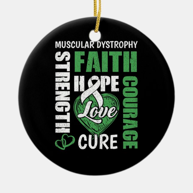 Muscular Dystrophy Ceramic Ornament (Front)
