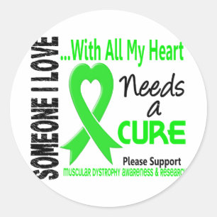 Muscular Dystrophy Needs A Cure 3 Classic Round Sticker