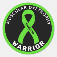 Muscular Dystrophy Warrior Ribbon Black