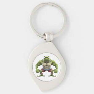 Muscular Frog, Strong Muscular Bodybuilding Frog Key Ring