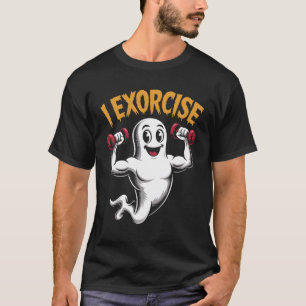 Muscular Ghost I Exorcise Parody Exercise Workout  T-Shirt
