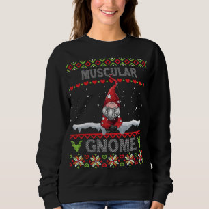 Muscular Gnome Matching family Christmas ugly PJs  Sweatshirt