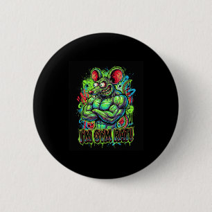 Muscular Gym Rat Bodybuilder Graffiti Workout Fitn 6 Cm Round Badge