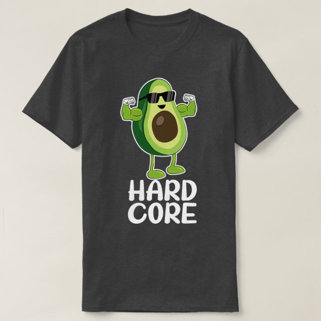 Muscular Hard Core Avocado Funny Classic TShirt (Design Front)