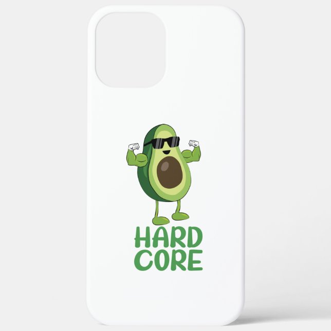 Muscular Hardcore Avocado Funny Case-Mate iPhone Case (Back)
