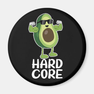 Muscular Hardcore Avocado Funny Magnet