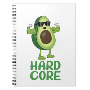Muscular Hardcore Avocado Funny Notebook