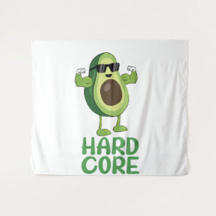 Muscular Hardcore Avocado Funny Tapestry