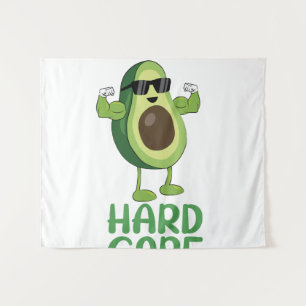 Muscular Hardcore Avocado Funny Tapestry