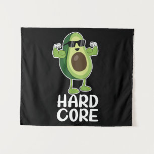 Muscular Hardcore Avocado Funny Tapestry