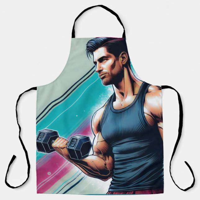 muscular man apron (Front)