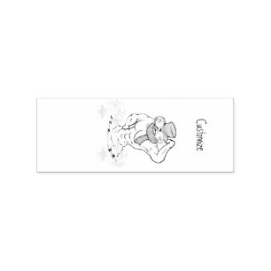 Muscular Snowman Tropical Vacation Thunder_Cove Rubber Stamp