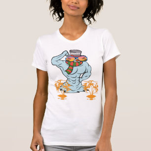 Muscular Snowman Tropical Vacation Thunder_Cove T-Shirt