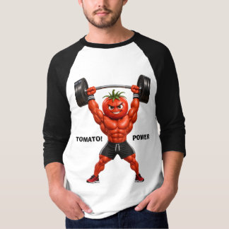 Muscular Tomato Bodybuilder Lifting Heavy Weights T-Shirt