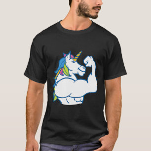 Muscular Unicorn - Funny Magical Fitness Bodybuild T-Shirt