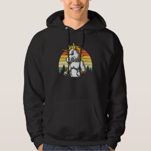 Muscular Unicorn Magical Fitness Bodybuilder Dad Hoodie