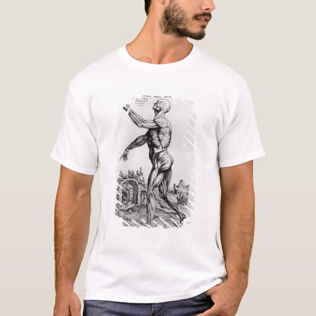 Musculature Structure of a Man (b/w neg & print) T-Shirt (Front)