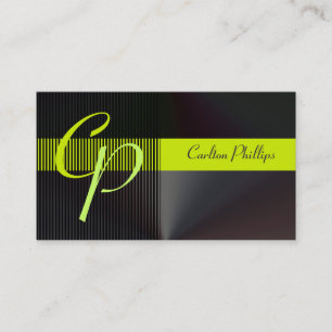 Musculine + eye catching monogram business cards