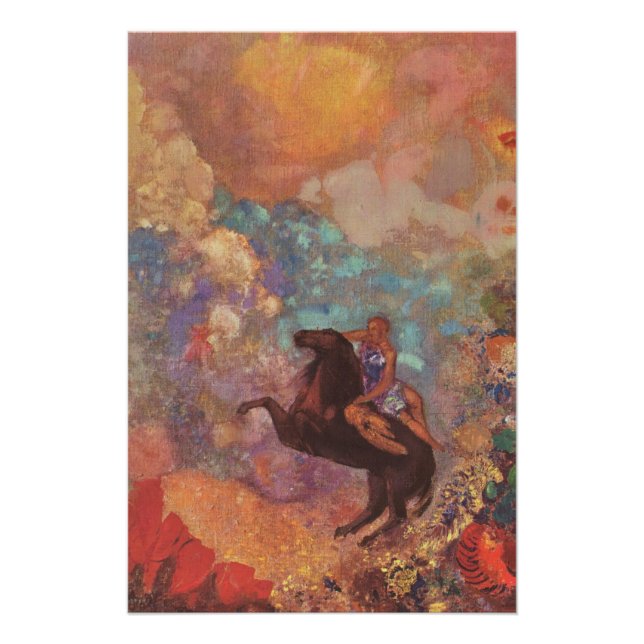 Muse auf Pegasus (Redon 1900) Poster (Front)