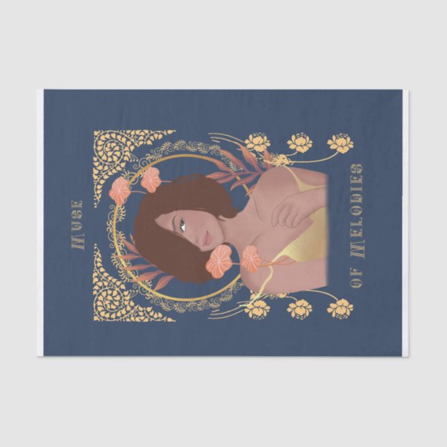 Muse of Melodies decoupage Tissue Paper (Front)