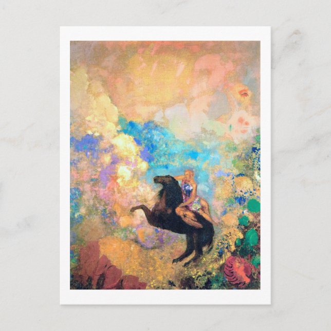 Muse on Pegasus, Redon Postcard (Front)