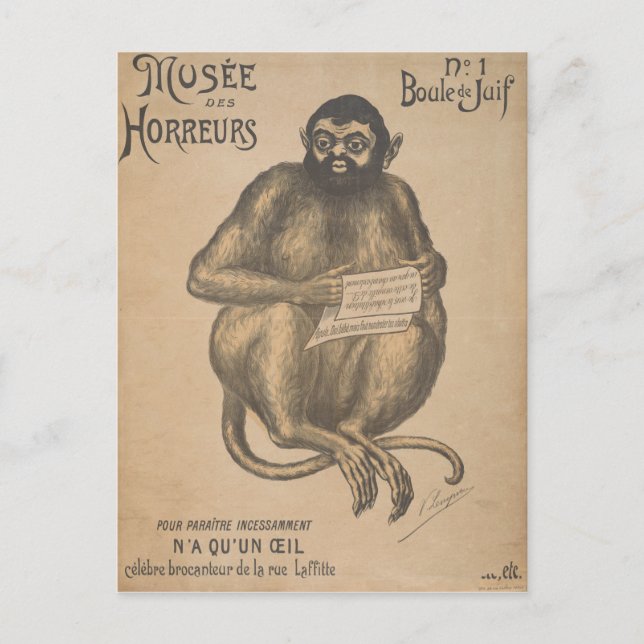 Musee Des Horreurs Rodent Man Vintage Postcard (Front)