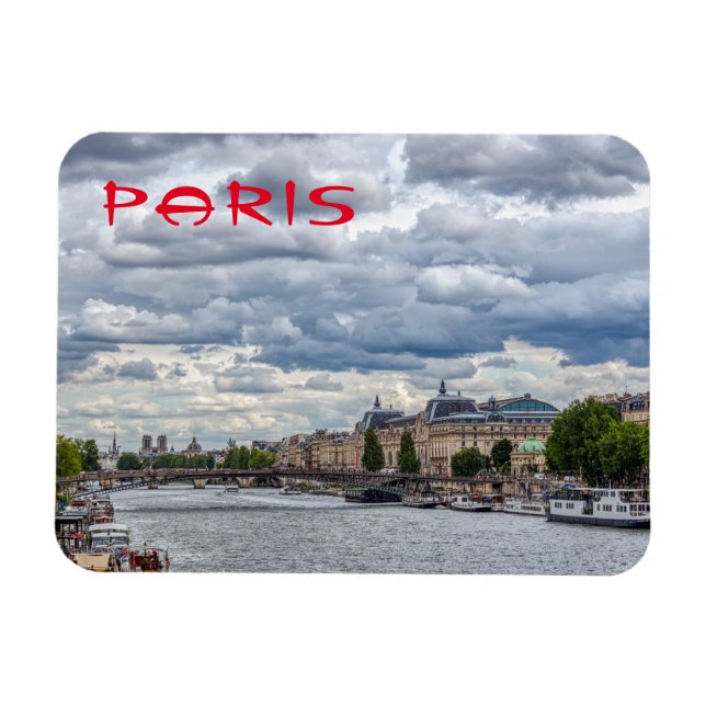 Musée d'Orsay and Seine river - Paris, France Magnet (Horizontal)